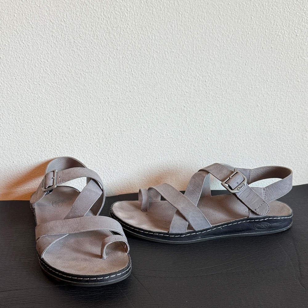 Chaco Gray Strappy Sandals